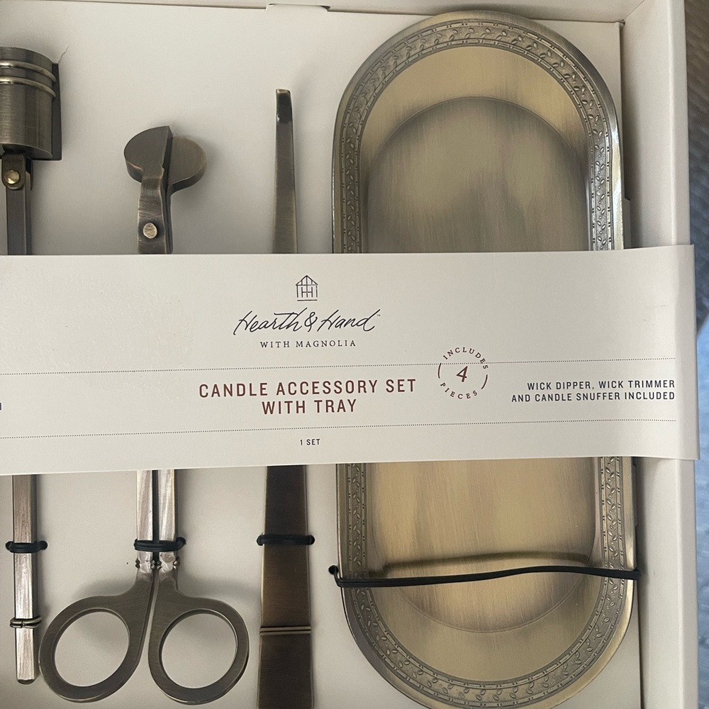 Brass Candle Accessories Kit (Set of 4) - Hearth & Hand with Magnolia - Picture 5 of 5